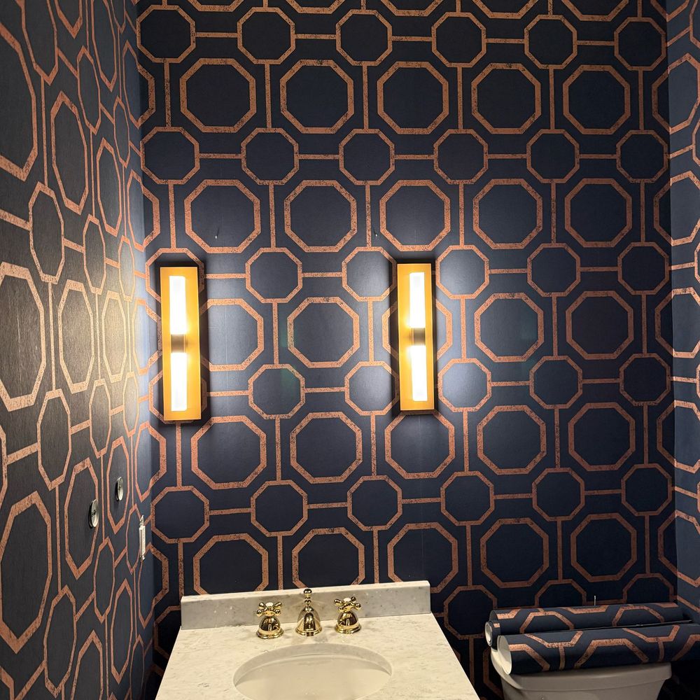 Professional wallpaper installation detail